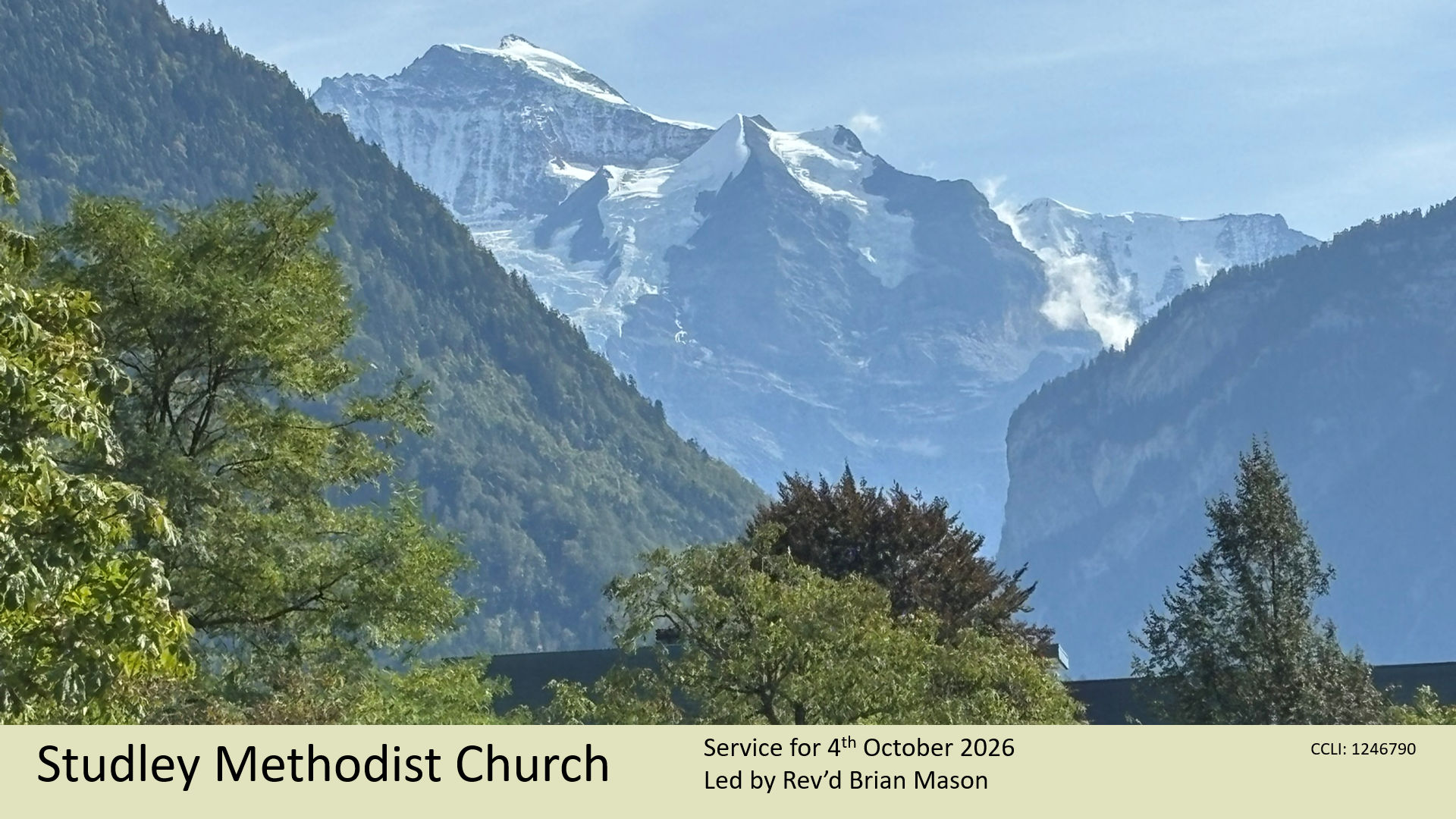 Service for 4th October 2026